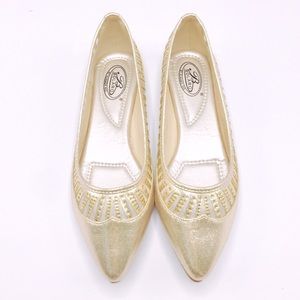 BOLARO by Summer Rio Pointy-Toe Champagne Flats